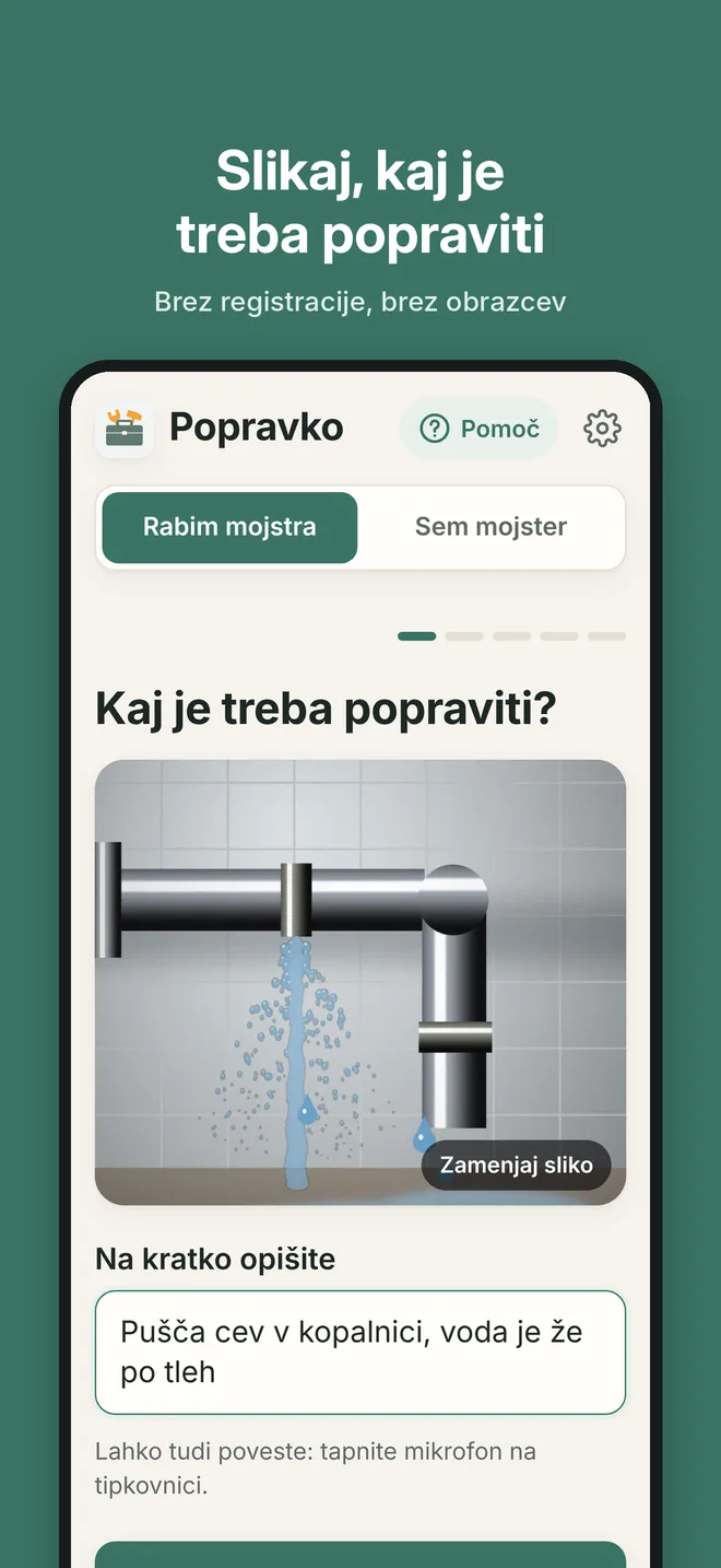 Popravko: slikaj, kaj je treba popraviti